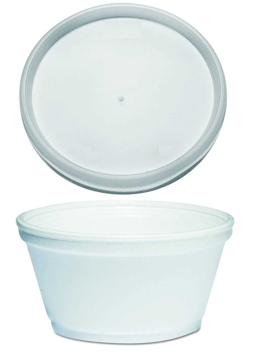 Mr Miracle Foam Bowl with Lid for Hot and Cold Foods – 4 Ounce Disposable Soup Container with Vented Lid, Great for Ice Cream, Yogurt, Soup, Takeout [50 pack]