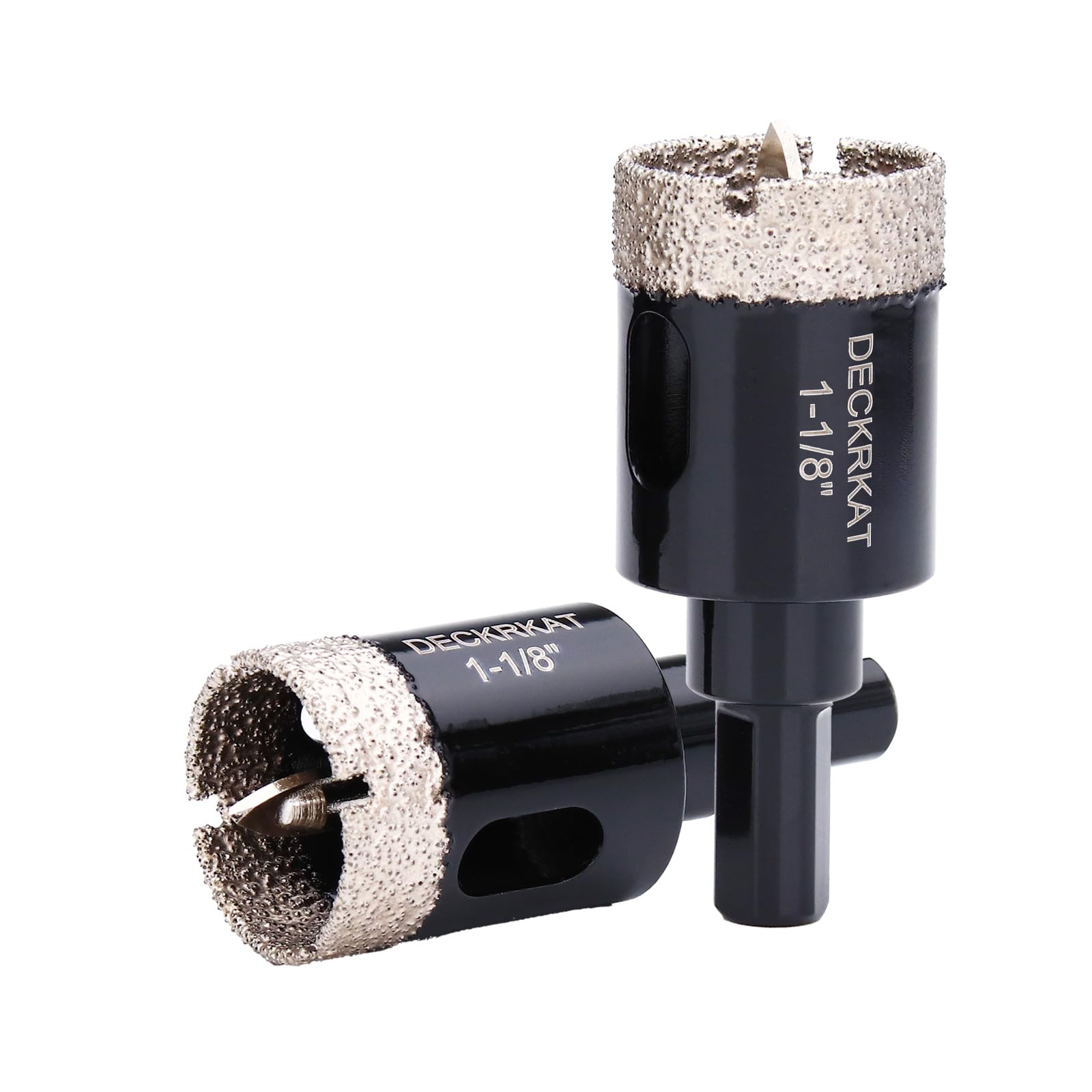 1 Inch Diamond Hole-Saw Bits with Pilot Drill Bit - 2pc 1" Diamond Tipped Tile Hole Saws with Guiding Bit Accurate Drilling for Porcelain Tile Ceramic Pottery Granite Stone Glass Bottles 25mm