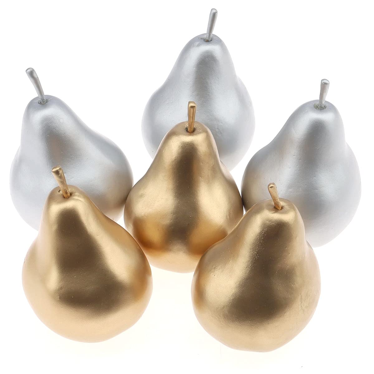 6 Pcs Faux Brown Pears - Realistic Fake Pear Artificial Fruit Decorations for Table Centerpiece, Decorative Artificial Pear for Home Kitchen Decor