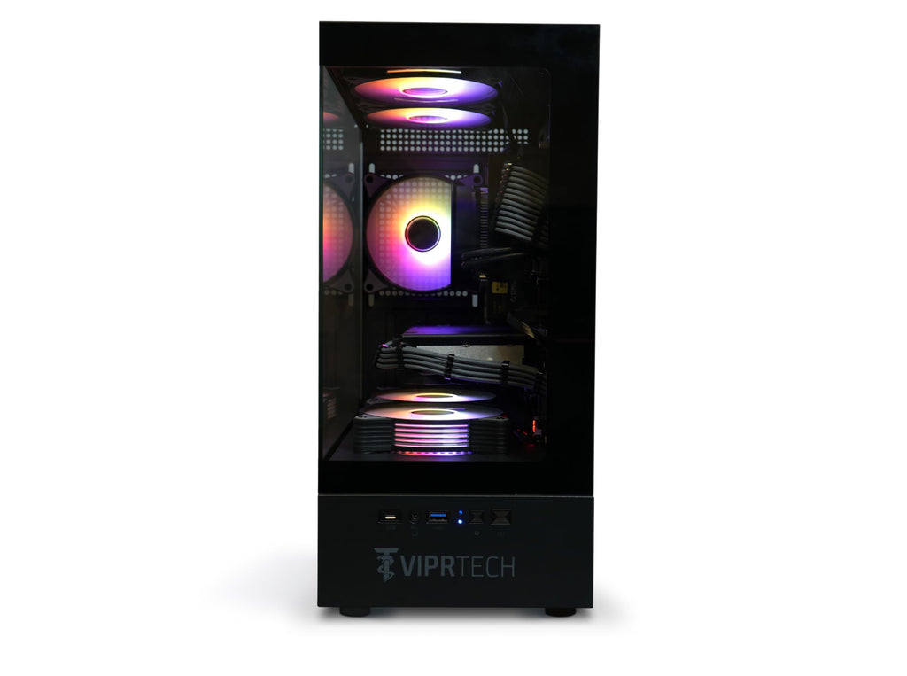 ViprTech Reaper 1.0 Gaming PC - AMD Ryzen 7 8700F (5.0Ghz Turbo), GeForce RTX 5060 Ti 8GB, 16GB DDR5, 1TB SSD, VR-Ready, WiFi BT USB-C, Win 11, Gaming Desktop Computer Prebuilt, Black