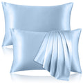 2 Pack 100% Pure Silk Pillowcase for Hair and Skin, Both Sides Mulberry Silk Pillowcases with Hidden Zipper, Cooling Pillowcase 19 Momme, 600 Thread Silk Pillow Cases Standard Size, Apricot
