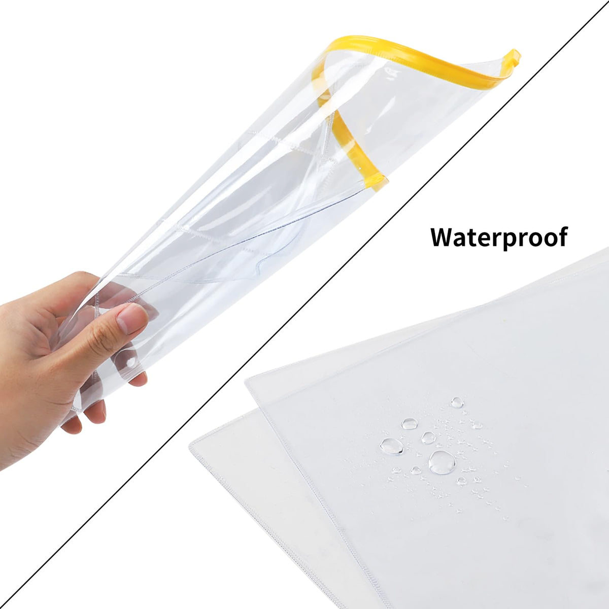 EOOUT 24pcs Plastic Envelopes Poly Zip Envelopes Files Zipper Folders, A4 Size, Letter Size, 10 Colors, for School Office Travel Storage Supplies