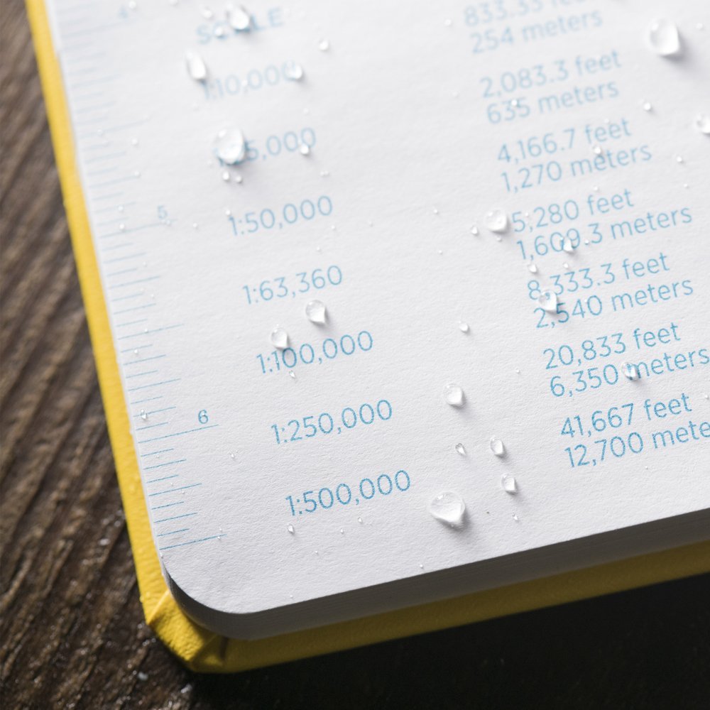 Rite in the Rain Weatherproof Hard Cover Notebook, 4.75" x 7.5", Black Cover, Universal Pattern (No. 770F)