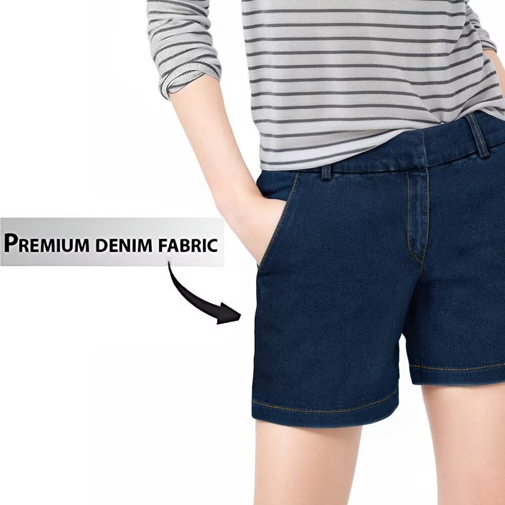 Hybrid & Company Womens Bermuda Walking Shorts Stretch 7 inch Inseam Super Comfy