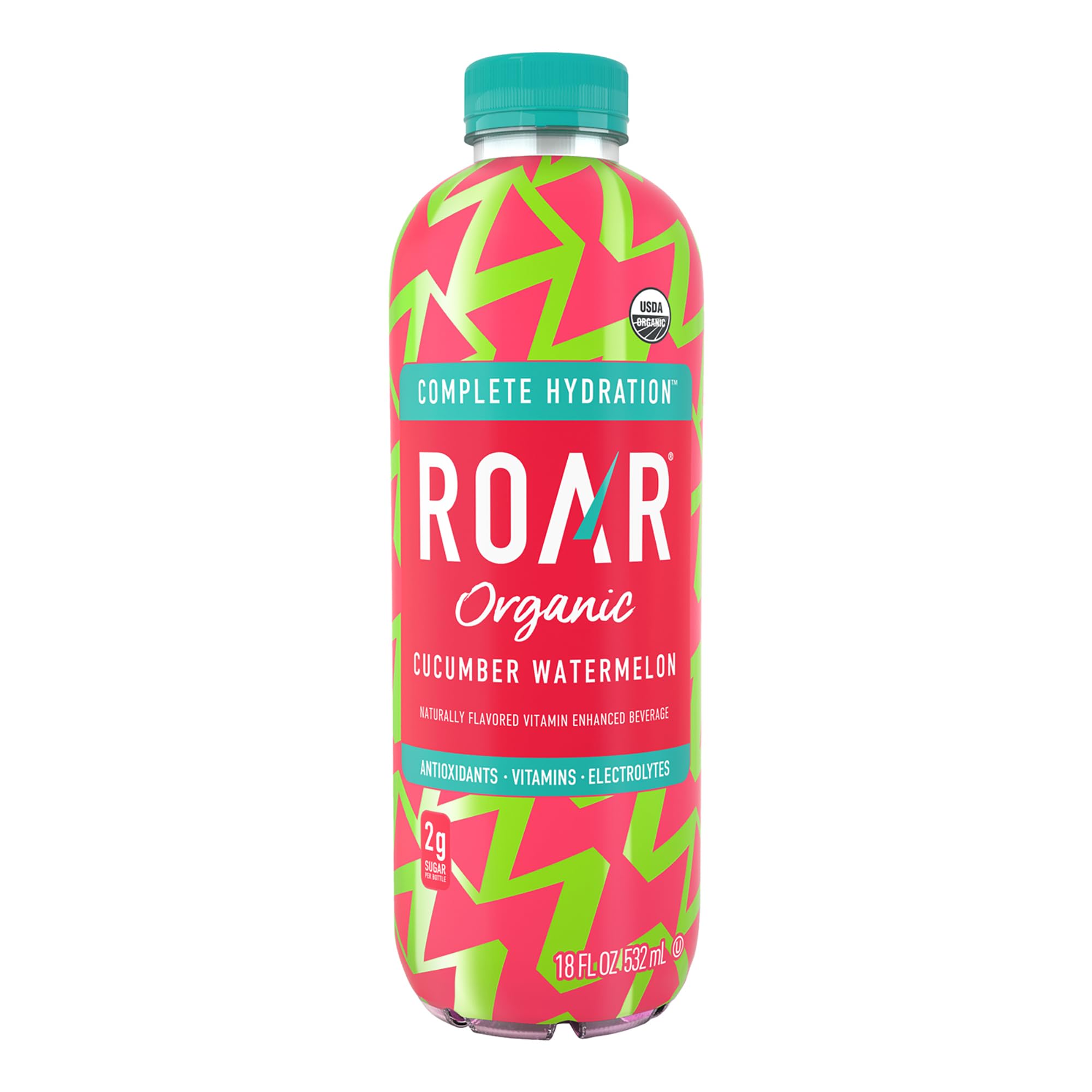 ROAR Complete Hydration Organic - Electrolyte Drinks Loaded with Vitamins C, B5, B12 - Non-GMO, Gluten-Free - Strawberry Lemonade - 12 pc