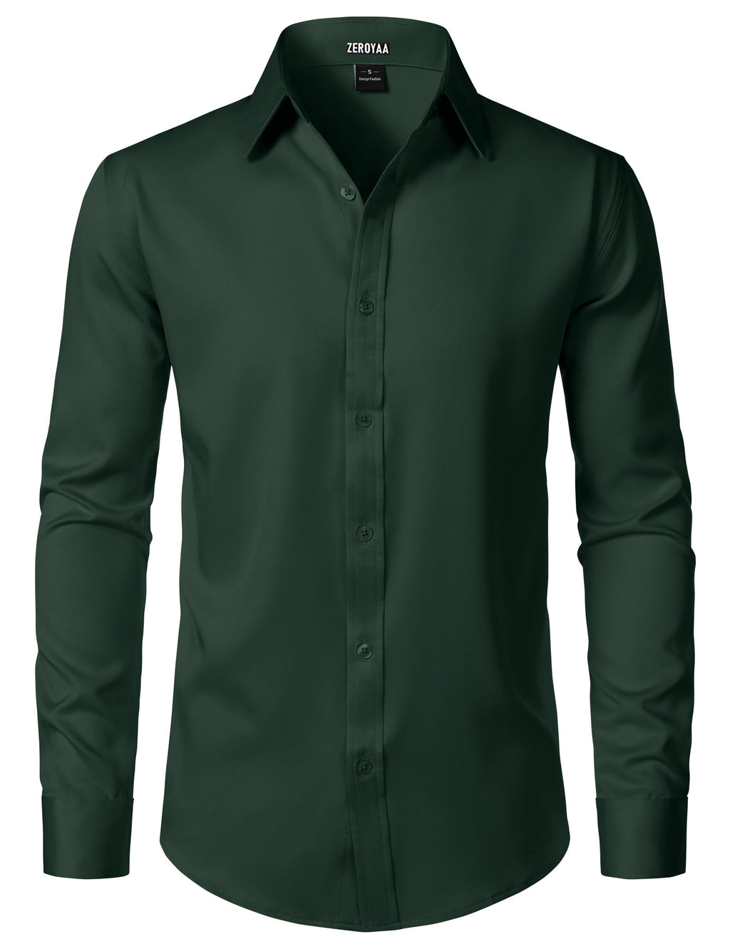 ZEROYAA Men's Wrinkle Free Long Sleeve Dress Shirt Business Casual Modern Slim Fit Button Down Shirts for Wedding and Office