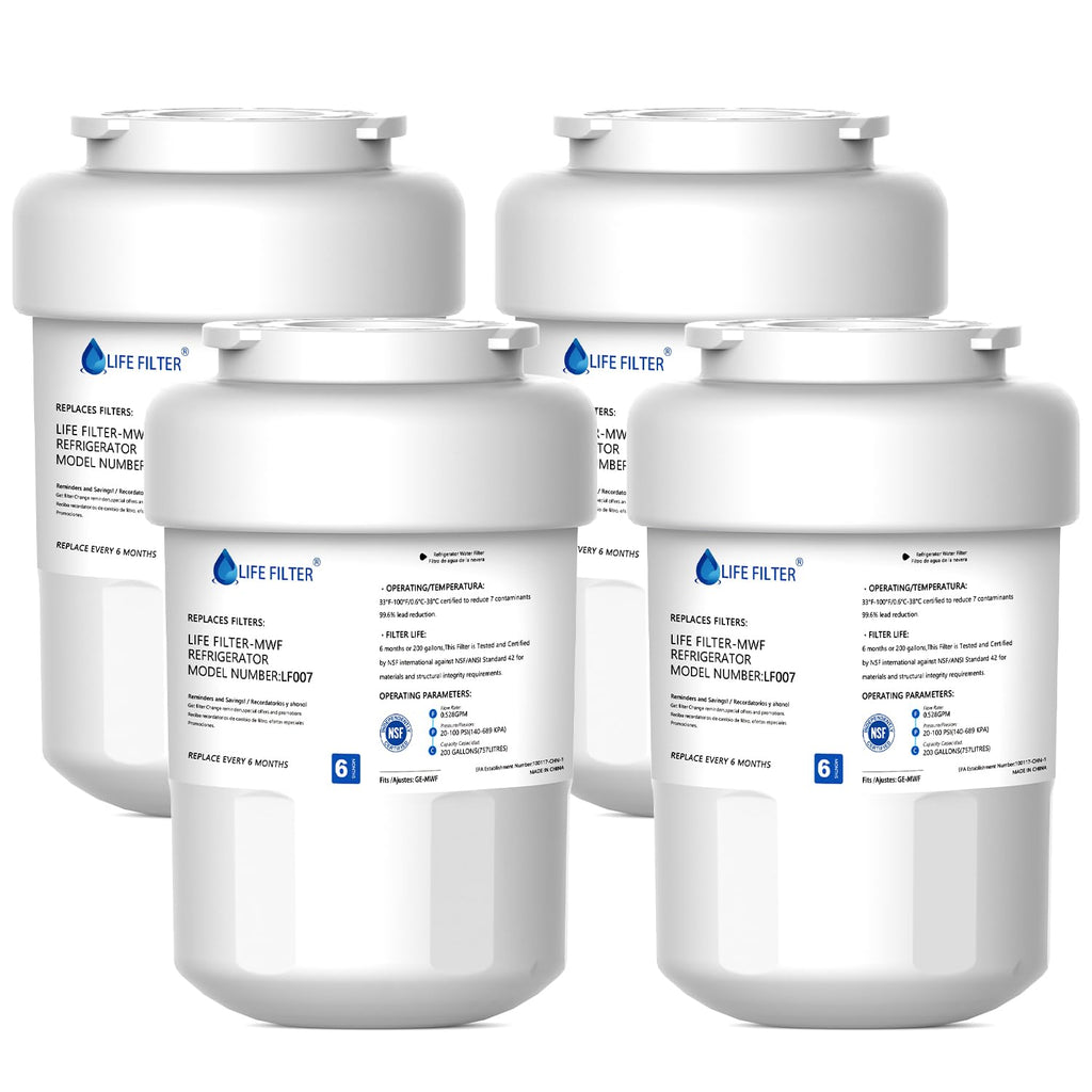 Lifefilter Replacement for MWF Refrigerator Water Filters, MWFP, HDX FMG-1, MWFA, GWF, GSE25GSHECSS, WFC1201, RWF1060, 197D6321P006, 9991, PC75009, 1 Pack