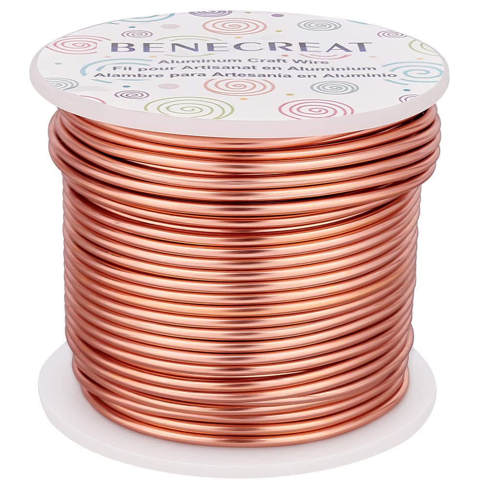 BENECREAT 9 Gauge Jewelry Craft Aluminum Wire 55 Feet Bendable Metal Sculpting Wire for Halloween Craft Floral Model Skeleton Making (Black, 3mm)
