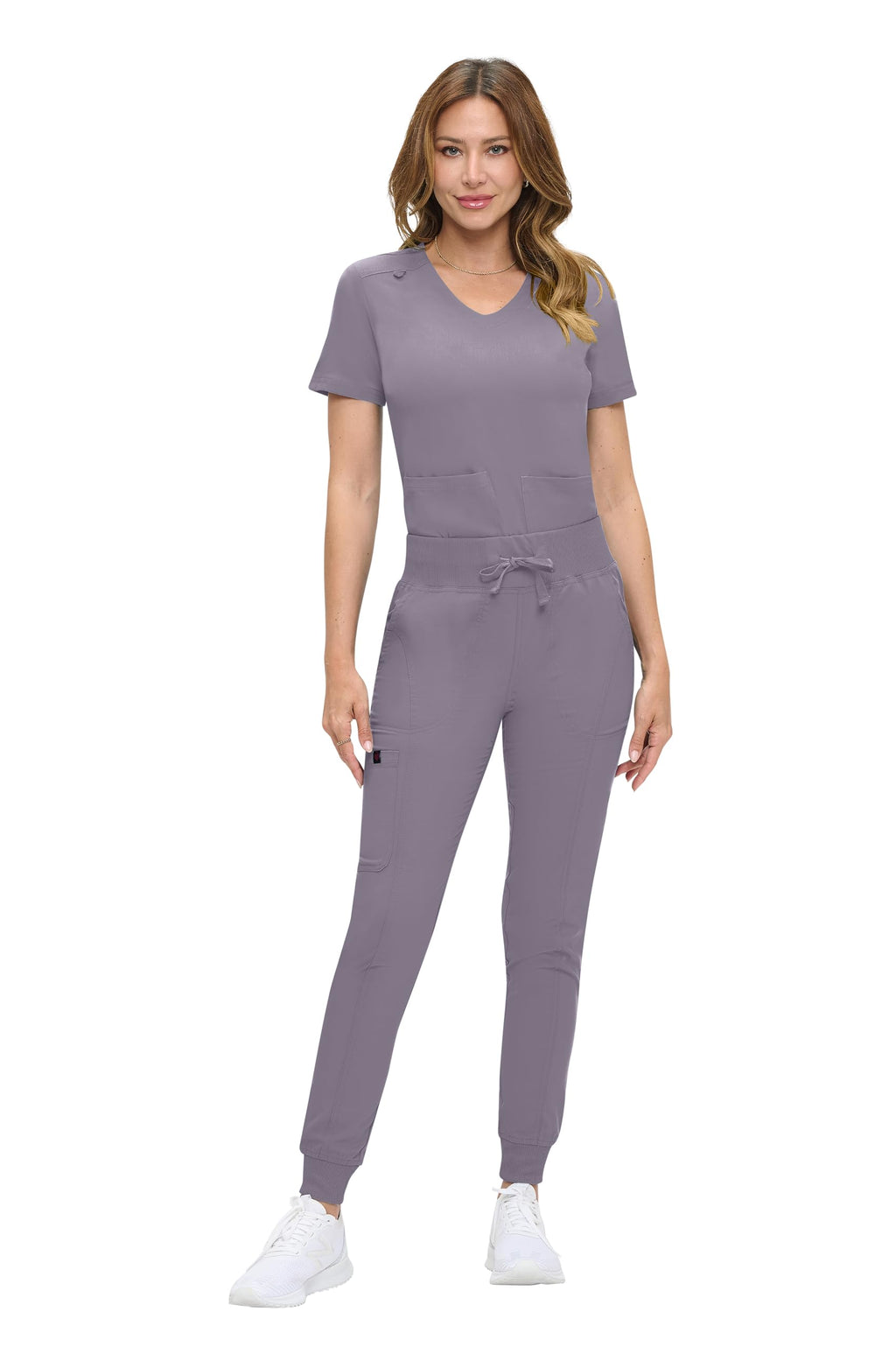Natural Uniforms Womens Ultra-Soft Luxe Stretch Jogger Scrub Set with Regular and Petite Sizes