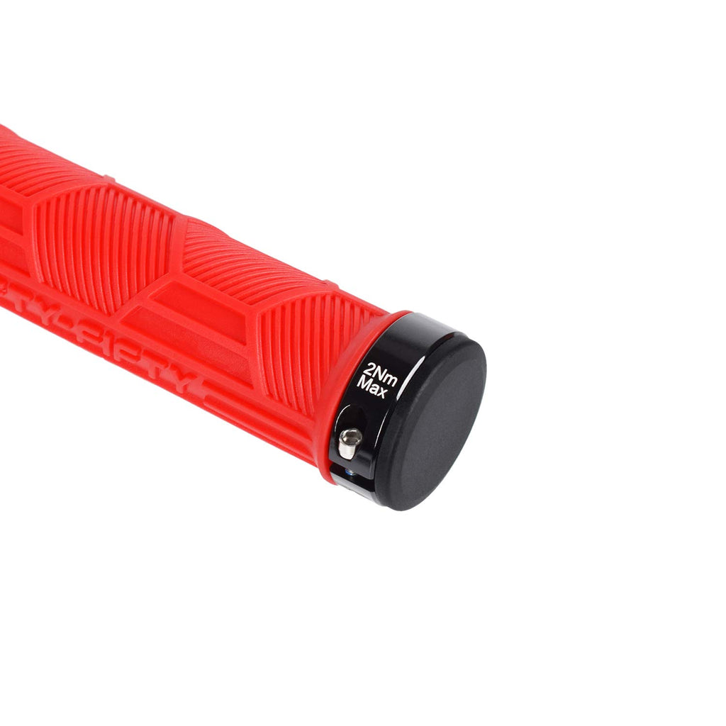 FIFTY-FIFTY Double Lock-On Mountain Bike Grips, Bicycle Handlebar Locking Grips, Non-Slip MTB Handle