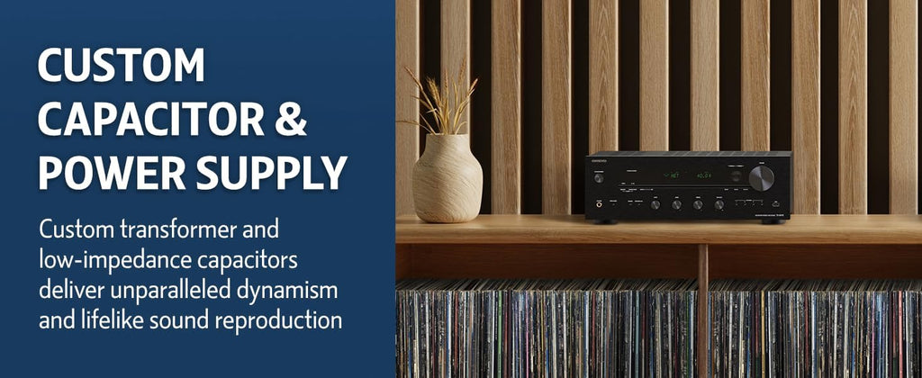 Onkyo TX-8470 2 Channel Stereo Receiver with Wi-Fi, Bluetooth, Phono, Hi-Res Audio and Roon Ready