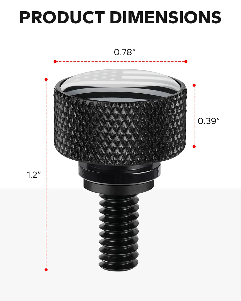 Amazicha Gloss Black 304 Stainless Steel Seat Bolt Screw Compatible with Harley Davidson 1996-2026