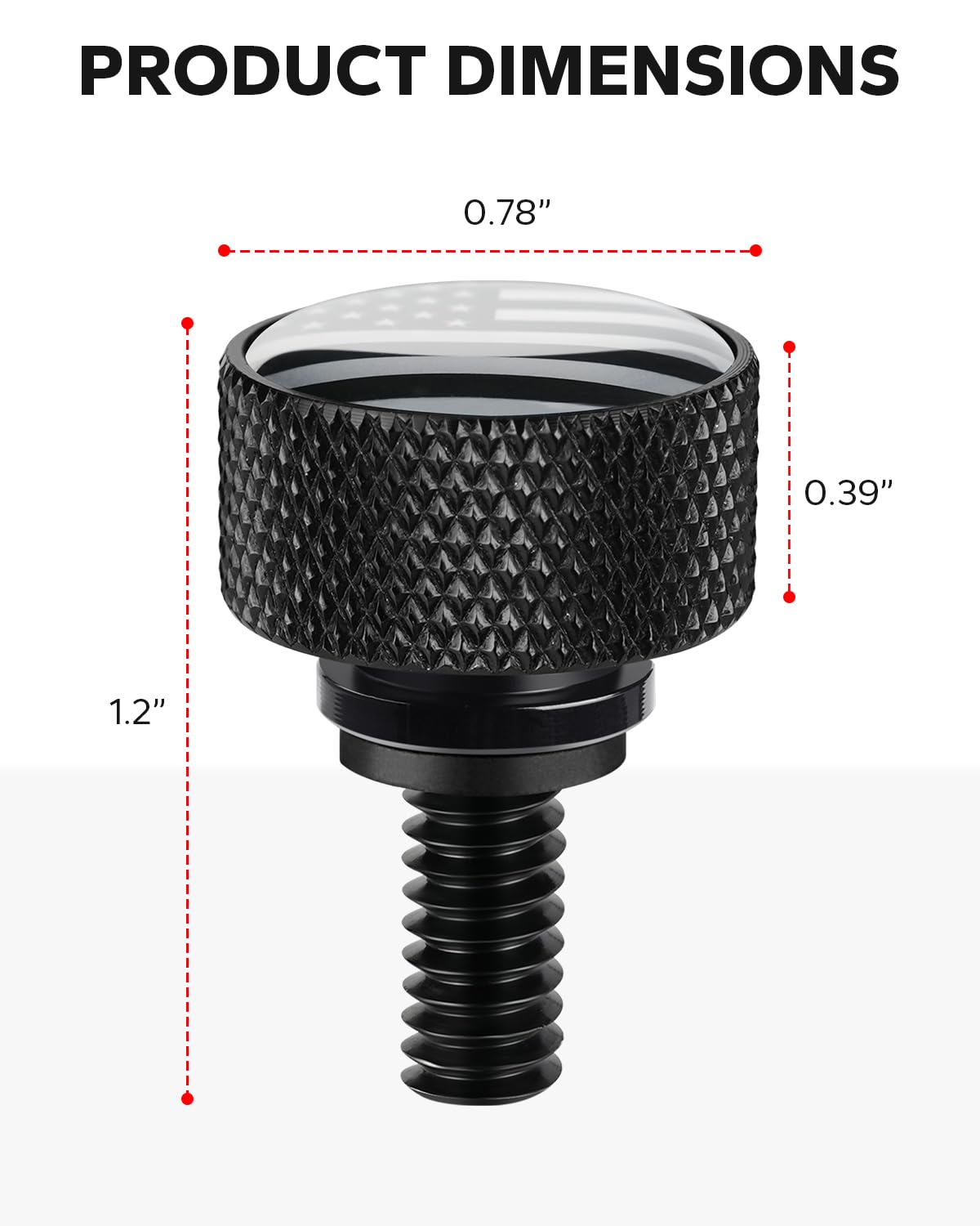Amazicha Gloss Black 304 Stainless Steel Seat Bolt Screw Compatible with Harley Davidson 1996-2026