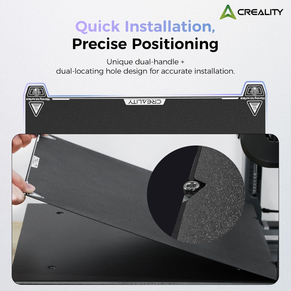 Creality Ender 3 V4 Build Plate, Original PEI Printing Plate Kit 225*250mm, Flexible Spring Steel Magnetic Platform Plate, Easy Print Removal, Heat Resistant For Creality Ender 3 V4 Combo 3D Printer
