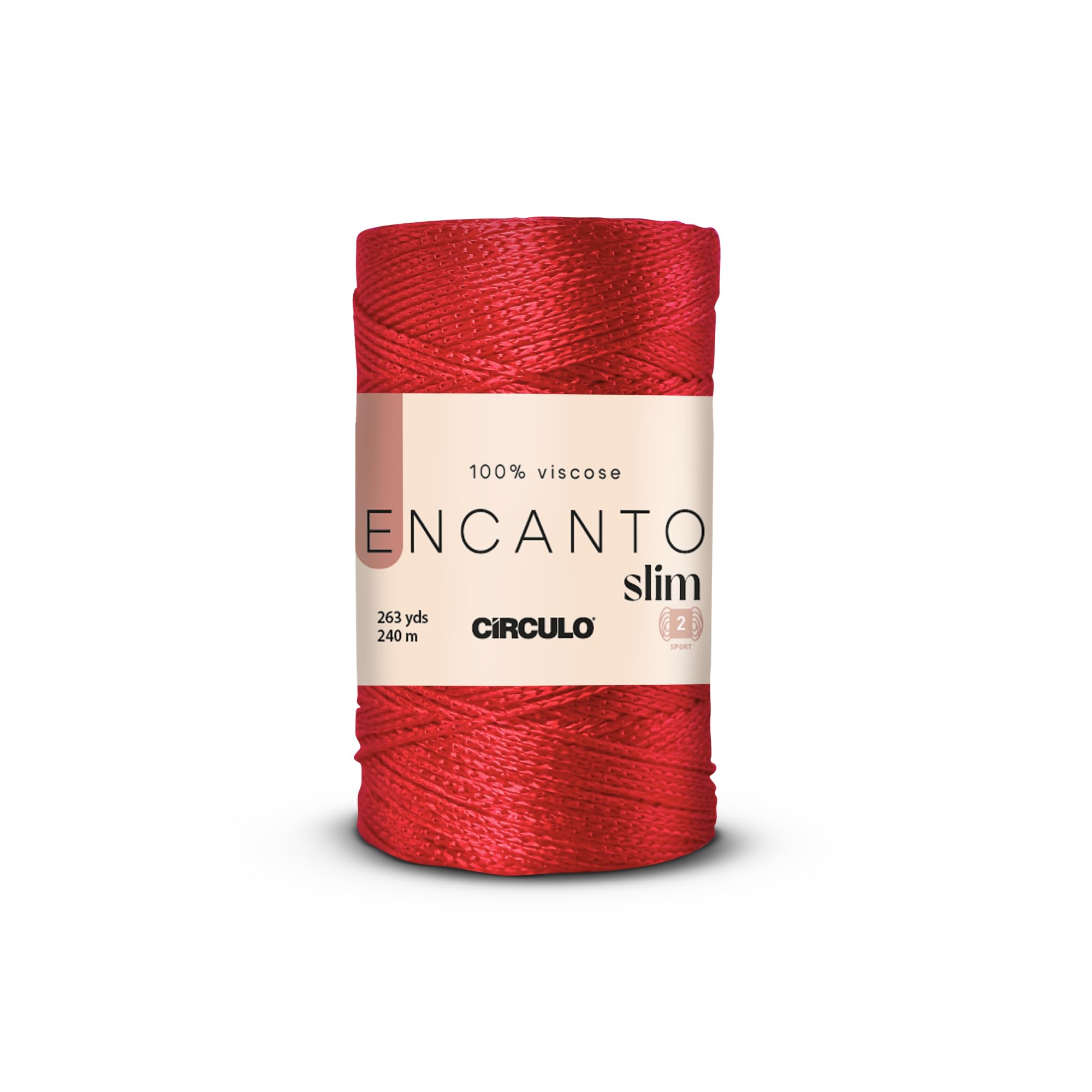 CIRCULO Encanto Slim Roll Yarn 100% Viscose - Luxury & Shine - Sport Weight Yarn - 262 yds, 3.52 oz - Color 1289 - Canary