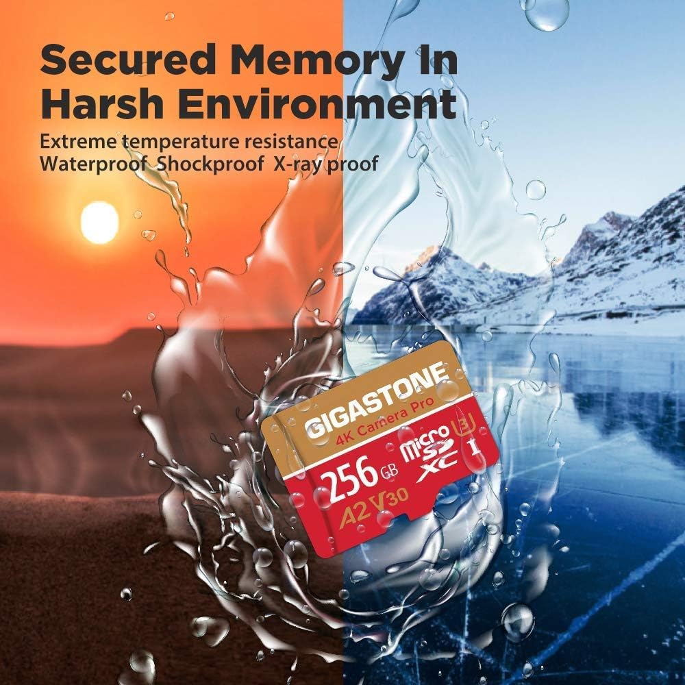 【5-Years Data Recovery】 GIGASTONE 64GB Micro SD Card 5-Pack, 4K Camera Pro, A2 V30 Compatible with Gopro, Dash Cam, DJI, Drone, Security Camera, Speed Up to 95MB/s, UHS-I U3 C10, with Adapter