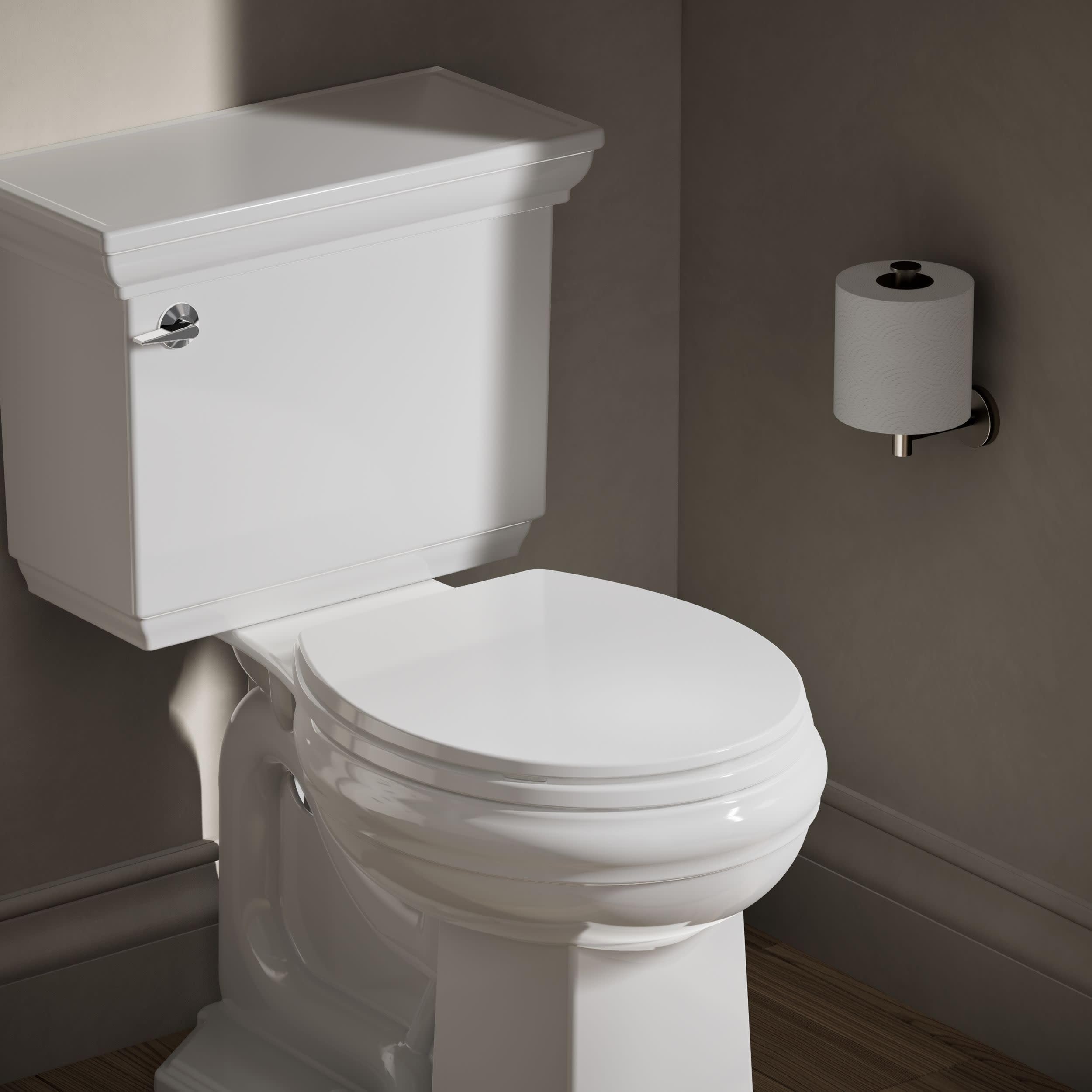 KOHLER K-4775-0 Brevia Round Toilet Seat with Quick-Release Hinges And Quick-Attach Hardware For Easy Clean, White