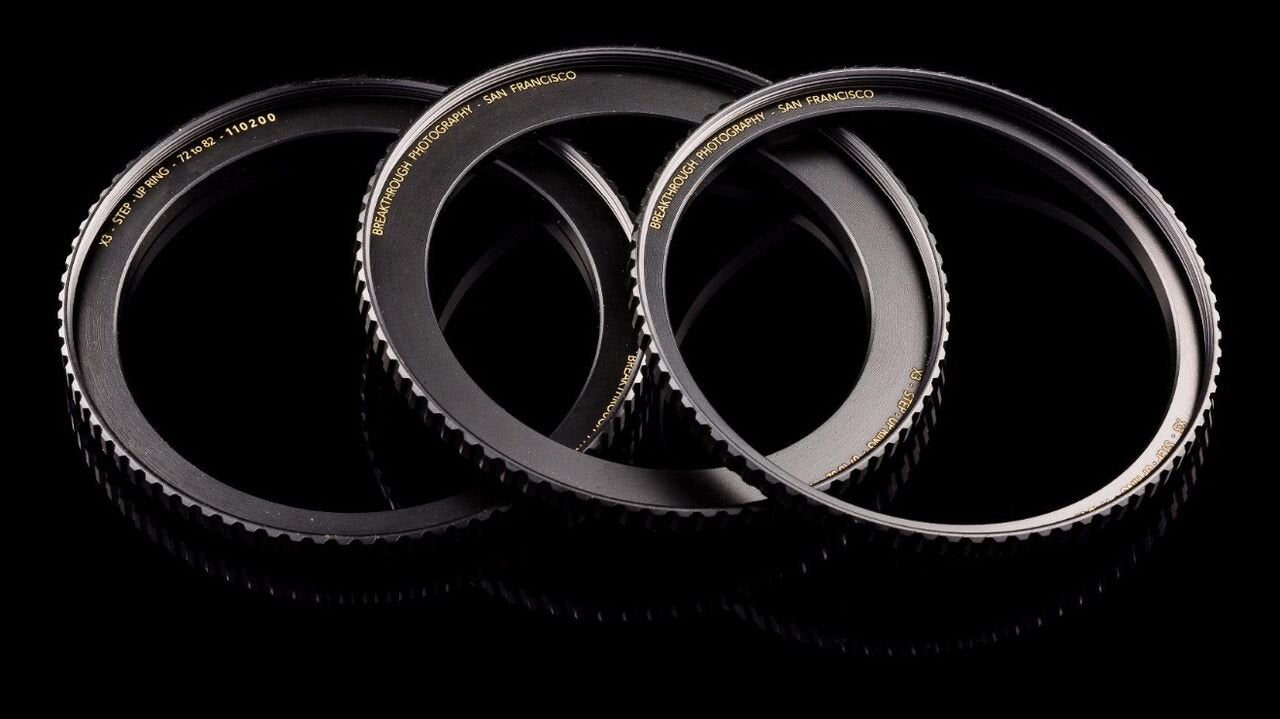 Breakthrough Photography 46mm to 52mm Step-Up Lens Adapter Ring for Filters, Made of CNC Machined Brass with Matte Black Electroplated Finish
