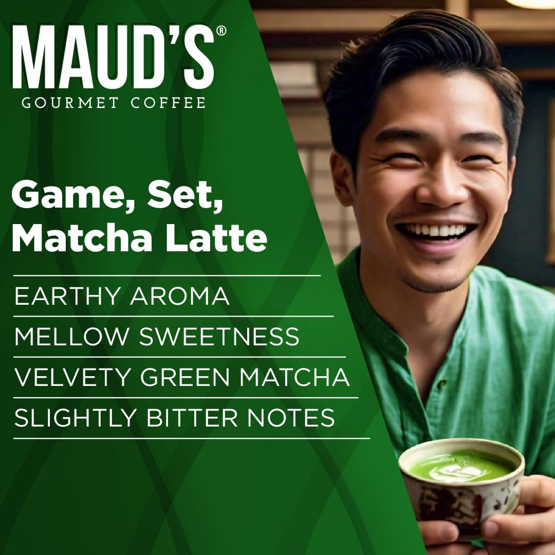 Maud's Chai Tea Latte Pods, 18 ct, Single Serve Tea Pods - 100% Gourmet Blended Tea Leaves, Compatible with Keurig K Cups Maker