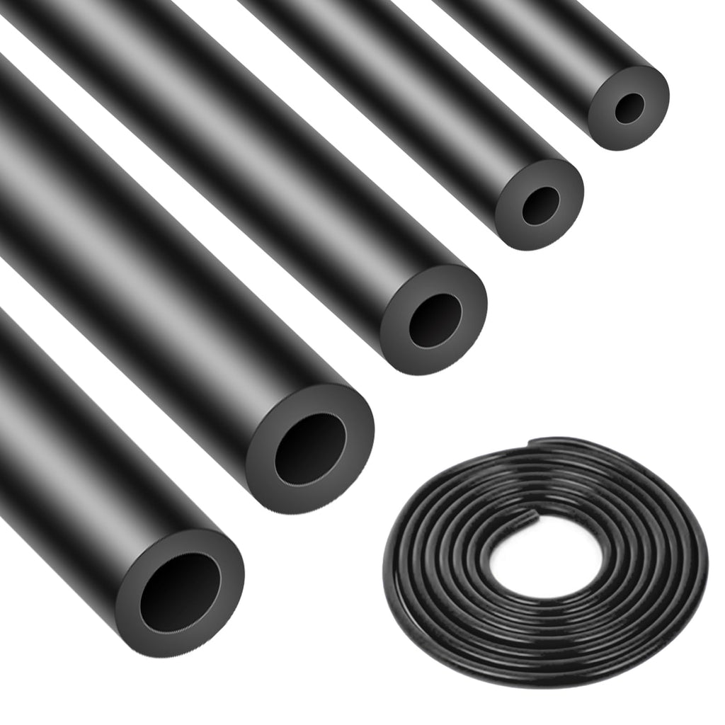 Shineyoo Silicone Vacuum Tubing Hose 6.6 FT, 1/8" 5/32" 1/4" 5/16" 3/8" ID High Performance 130PSI, Engine Automotive Vacuum Silicone Hose Line 5PCS