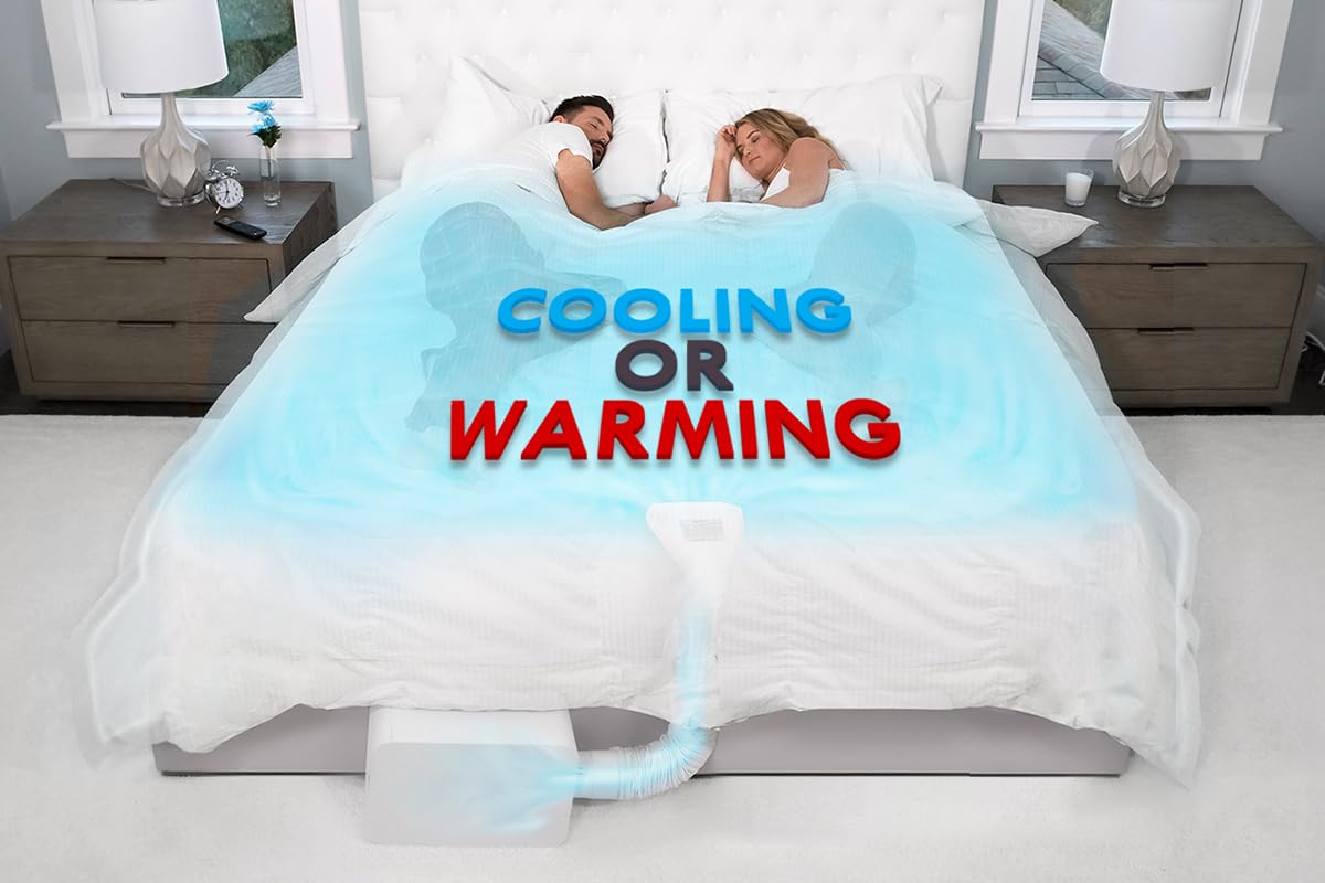 BedJet 3 Climate Comfort for Beds, Cooling Fan + Heating Air Bundle with Cloud Sheet (Queen/Full Size Sheet)