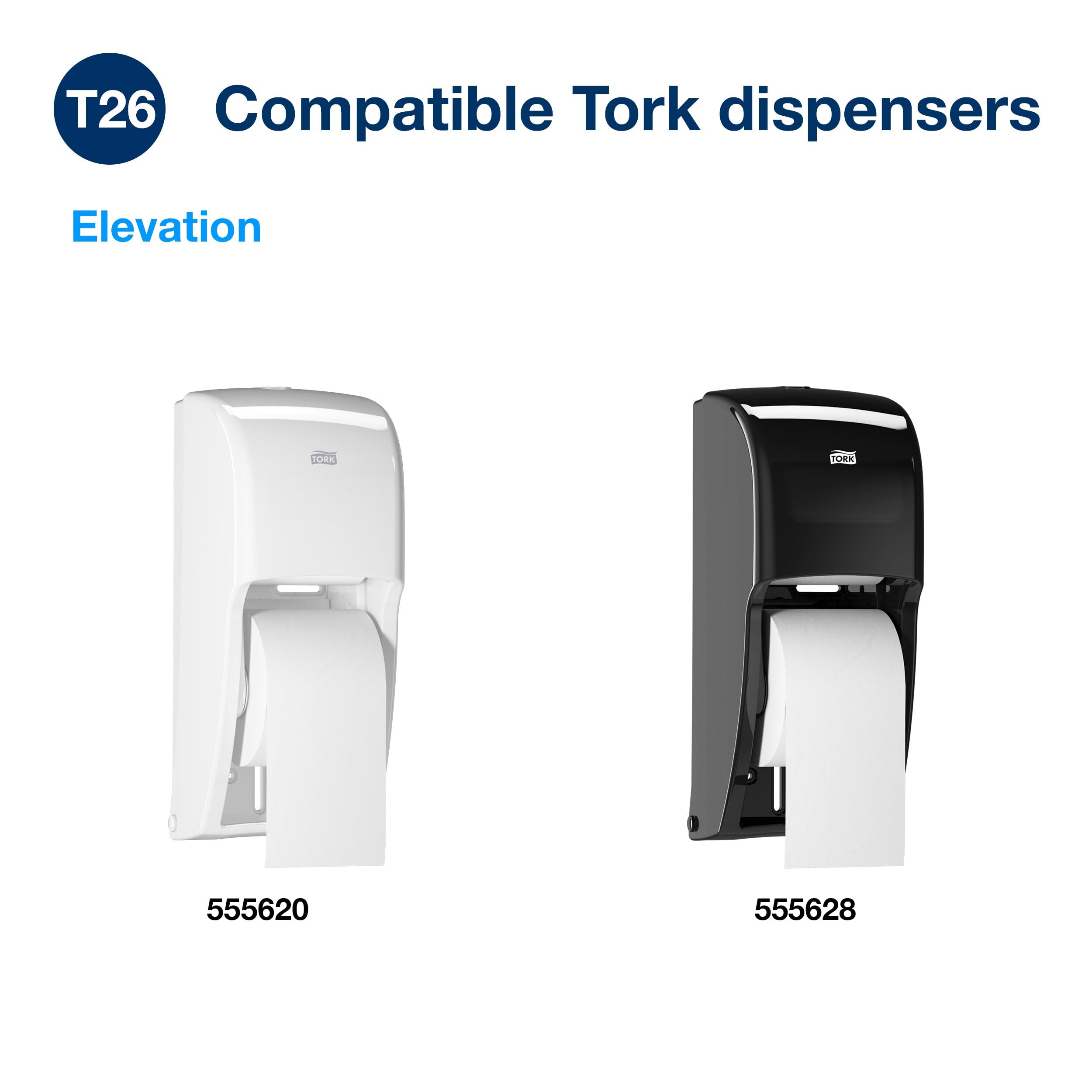 Tork High-Capacity Toilet Paper Roll White T26, Advanced, 2-Ply, 36 x 1000 sheets, 110292A
