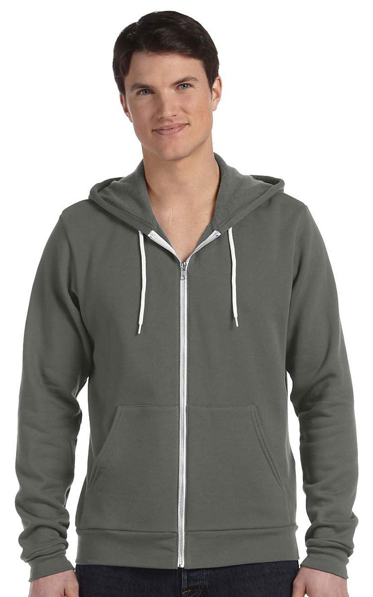 Bella & Canvas Men's 3739 Unisex Poly-Cotton Fleece Full-Zip Hoodie