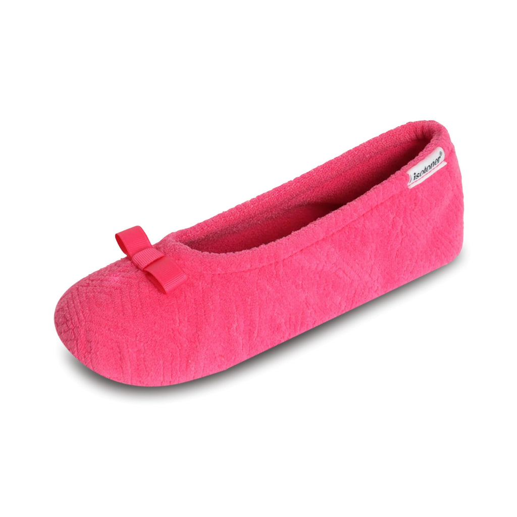 isotoner Women's Diamond Microterry Ballerina Slippers