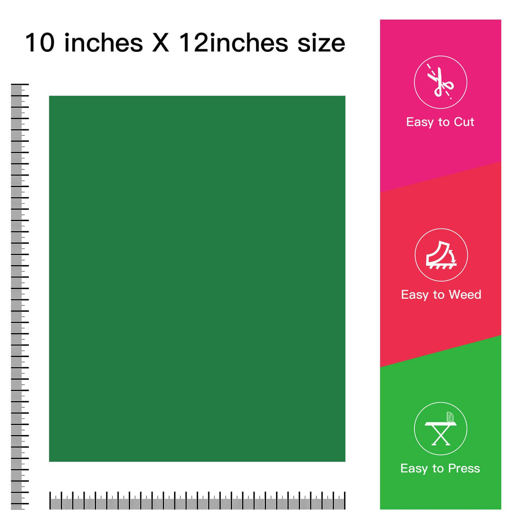 JANDJPACKAGING Baby Blue Heat Transfer Vinyl HTV - 10 Sheets Easy to Weed T-Shirt Iron on Vinyl Compatible with Cricut Cutting Machine & Silhouette Cameo, All Craft Cutters
