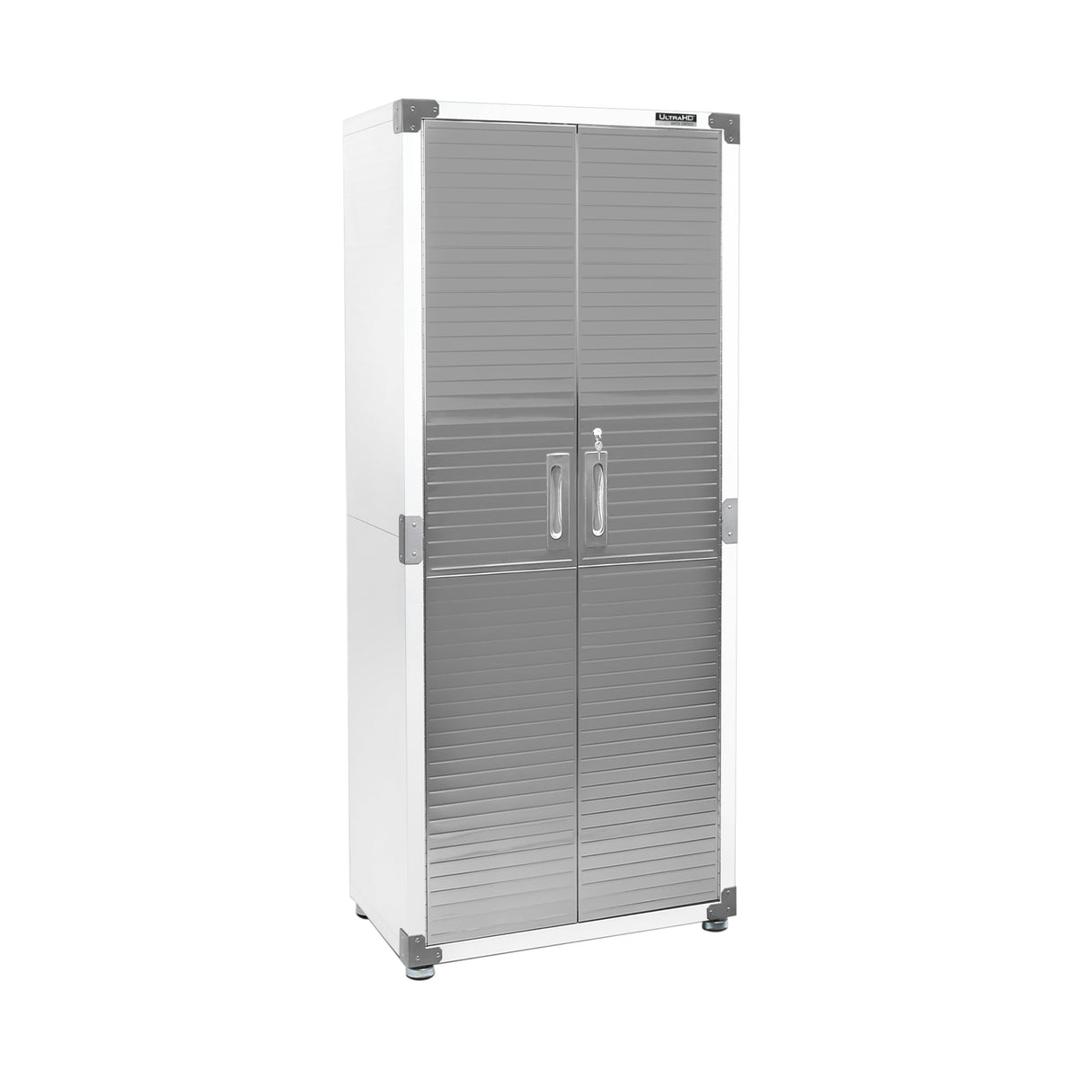 Seville Classics UltraHD Solid Steel Lockable Metal Storage Cabinet Locker Organizer, w/Adjustable Shelves for Garage, Warehouse, Office, Classroom, Granite, 30" W x 18" D x 72" H