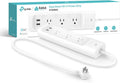 kasa smart Plug Power Strip KP303, Surge Protector with 3 Individually Controlled Smart Outlets and 2 USB Ports, Works with Alexa & Google Home, No Hub Required , White