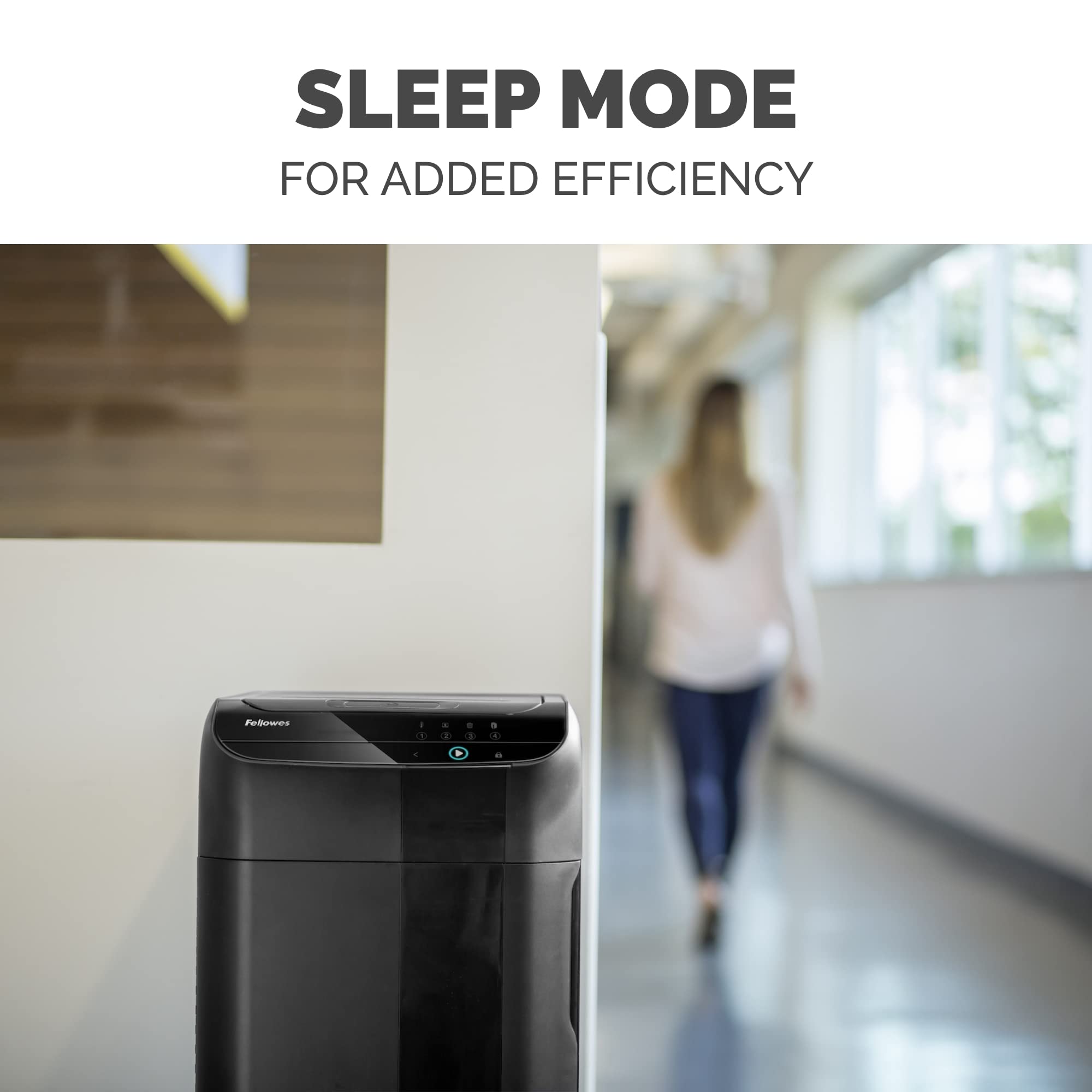 Fellowes AutoMax Micro-Cut 100M Commercial Office Auto Feed 2-in-1 Paper Shredder with 100-Sheet Capacity, Black