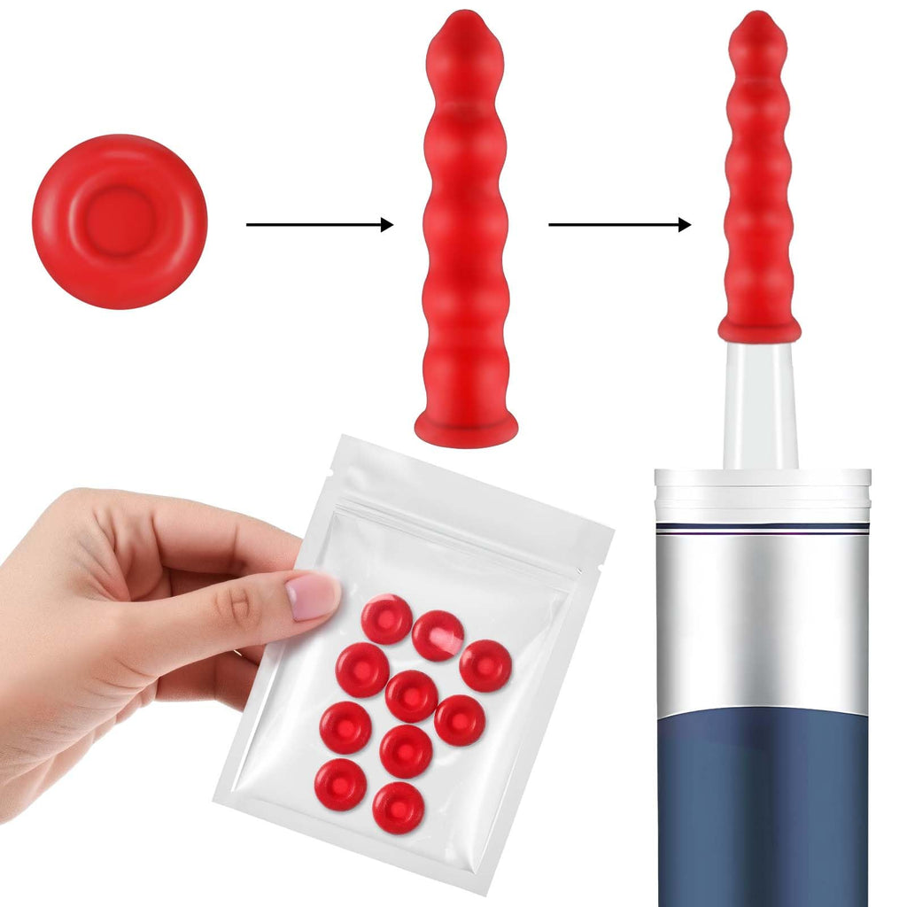 Zonon 10 Pieces Caulk Cap Caulk Saver Finishing Tool Tube Covers Tube Caps for Sealing and Preserving, Red