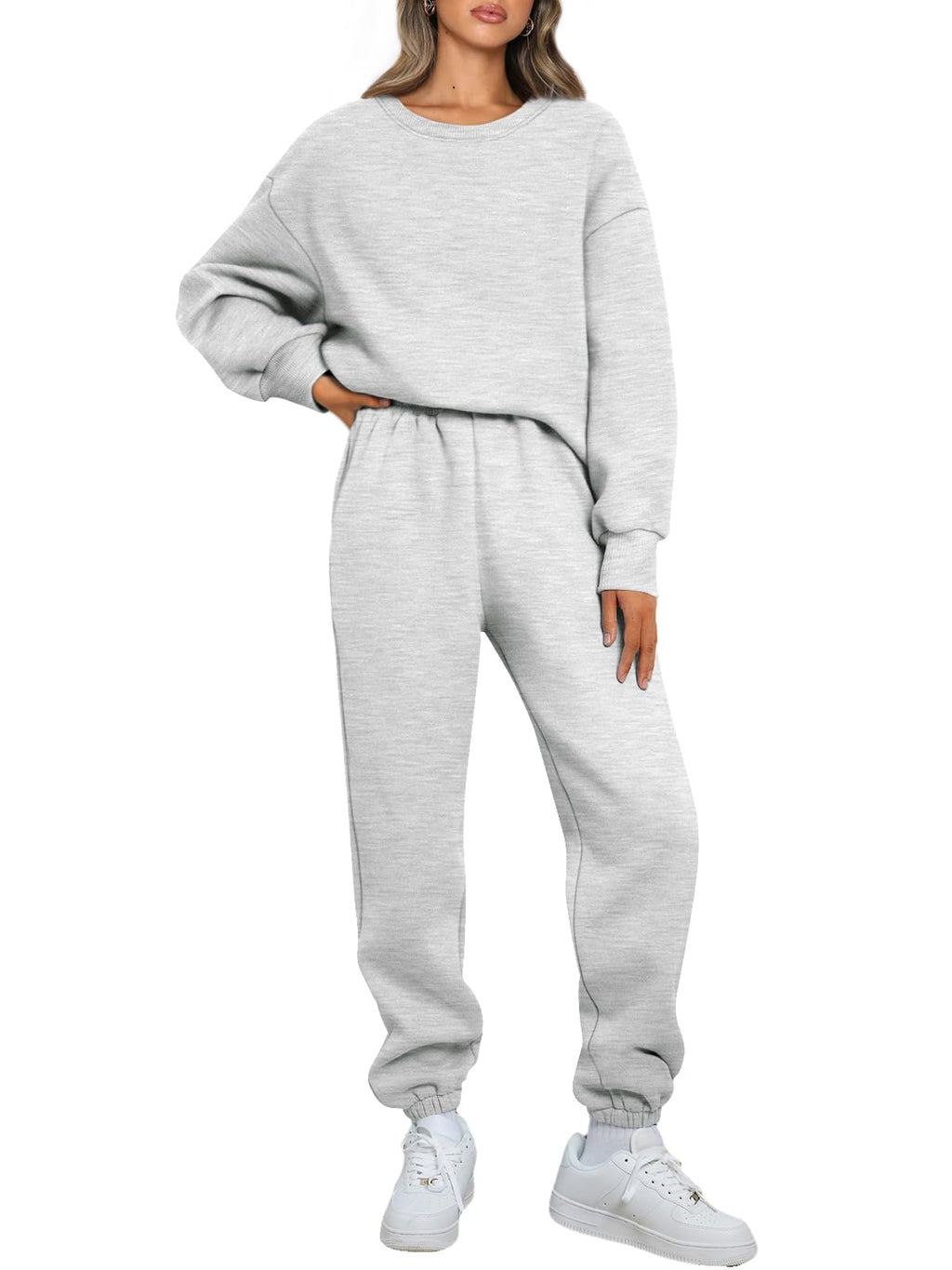 AUTOMET Womens 2 Piece Outfits Sweatsuit Lounge Sets Matching Sweat Set Pockets