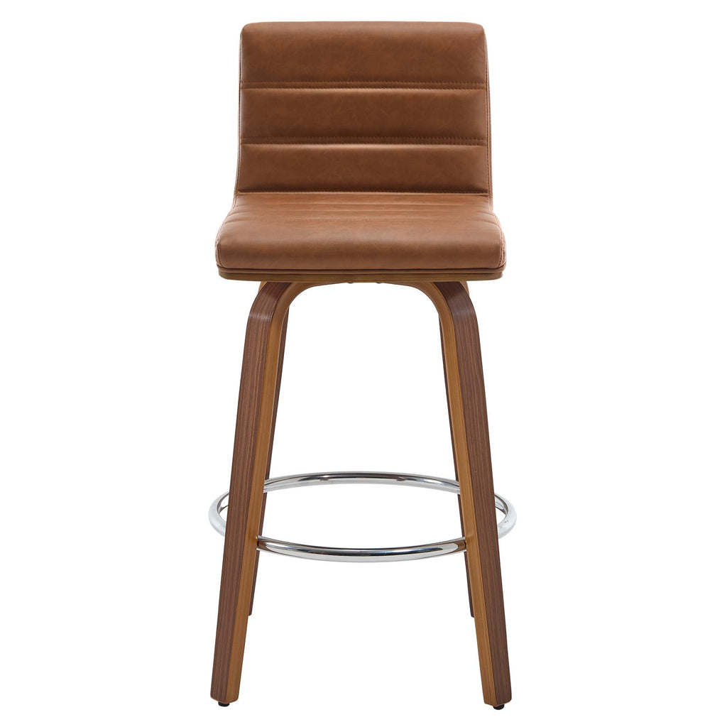Bar Stools 29 Inch Bar Height, Swivel Bar Stools with Backs Upholstered PU Leather Barstool, L Shape Back and Padded Seat, Mid-Century Modern Bar Stool Pub Chairs for Kitchen Counter Island, Black