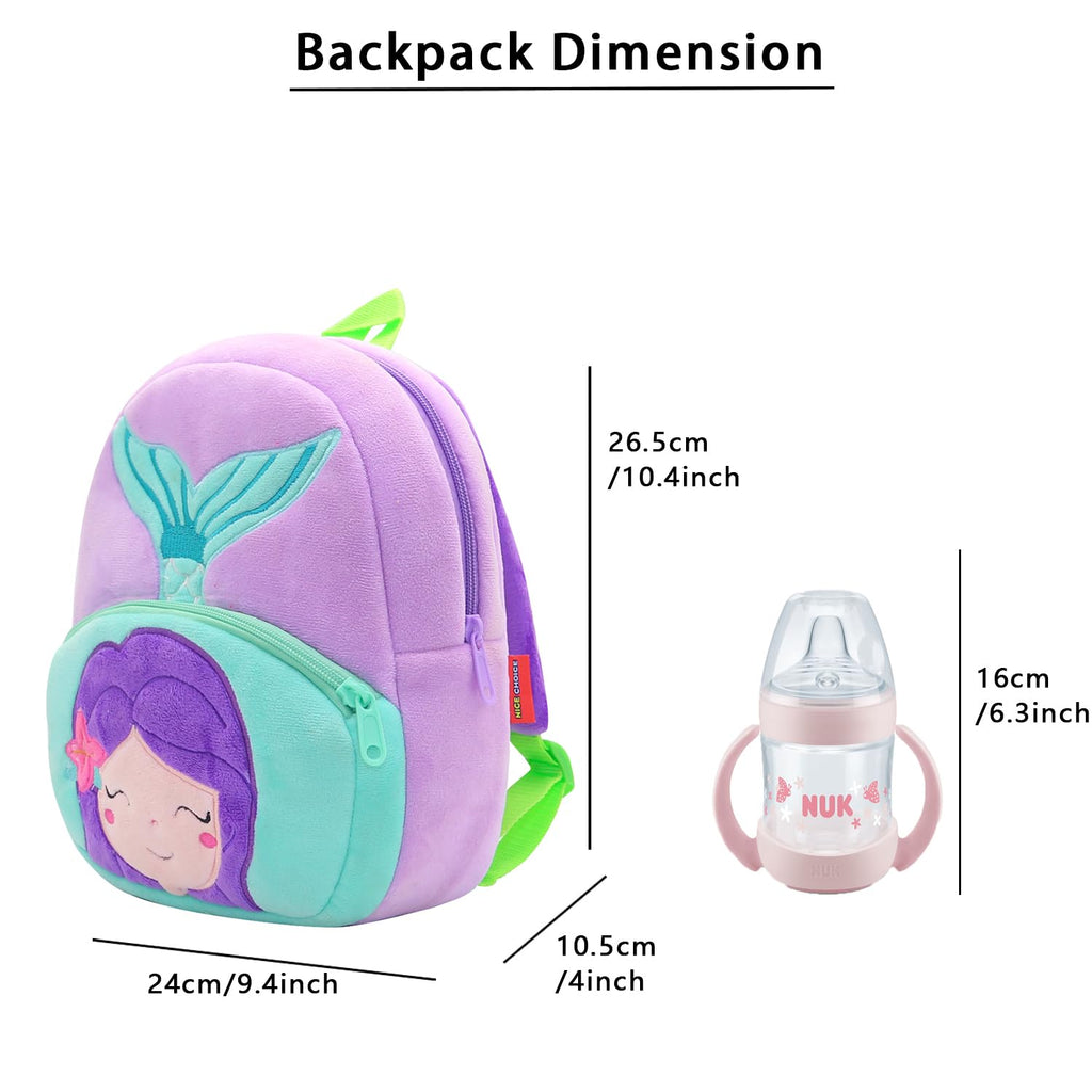 NICE CHOICE Cute Toddler Backpack Toddler Bag Plush Animal Cartoon Mini Travel Bag for Baby Girl Boy 2-6 Years(BB Unicorn)