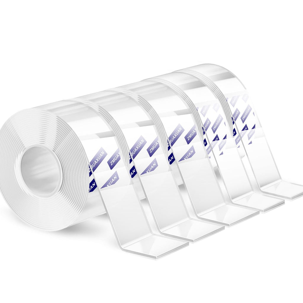 ZMUAXUAN Strong Nano Double Sided Tape Heavy Duty Mounting,Clear Removable Wall Sticky Adhesive Strips,Reusable Thick Gel Grip for Hanging Picture,Poster,Carpet,Photo