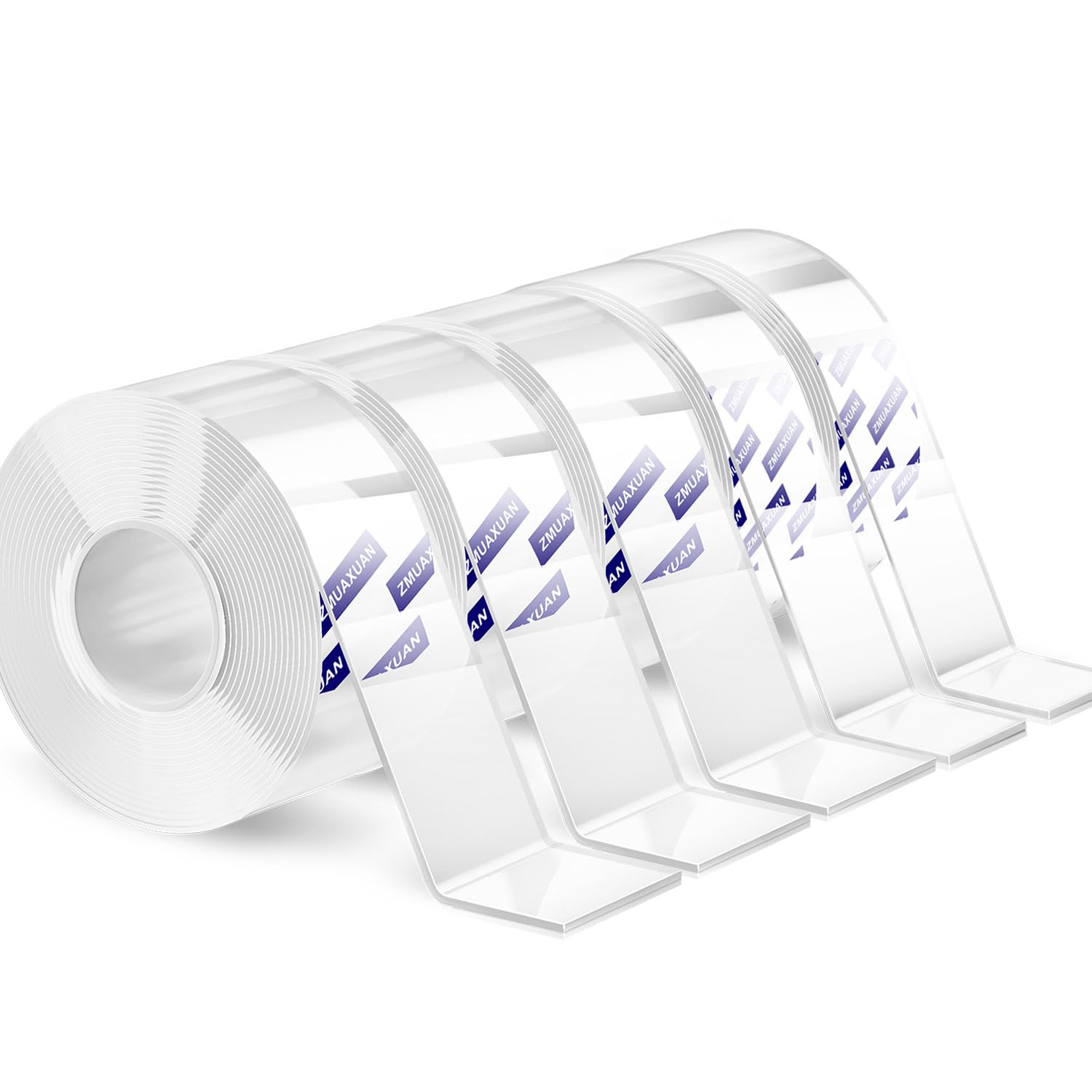 ZMUAXUAN Strong Nano Double Sided Tape Heavy Duty Mounting,Clear Removable Wall Sticky Adhesive Strips,Reusable Thick Gel Grip for Hanging Picture,Poster,Carpet,Photo