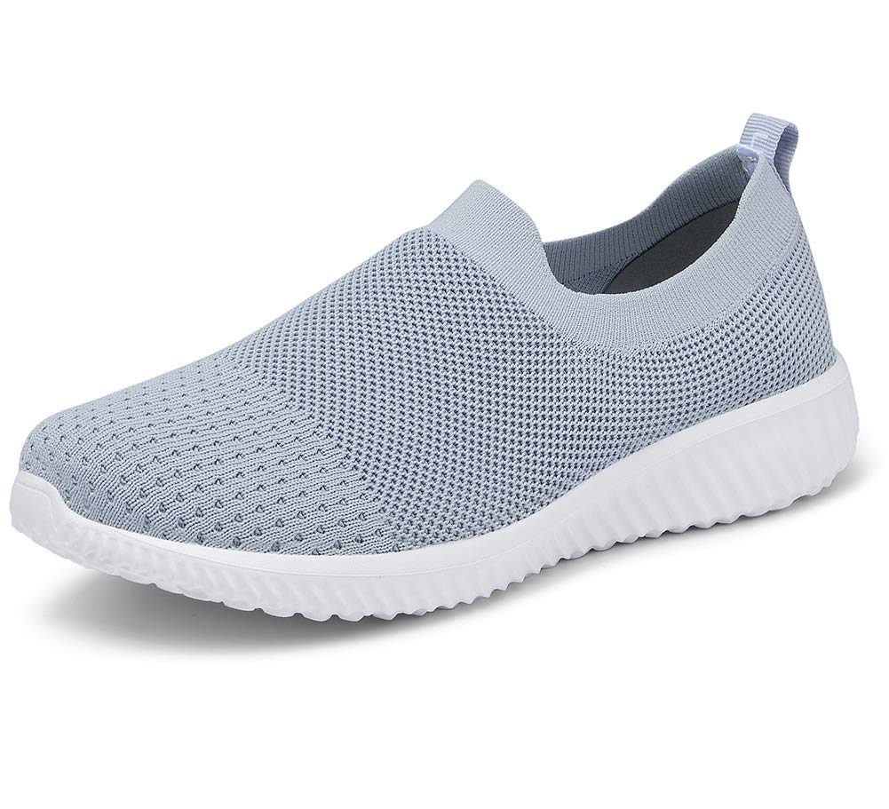 konhill Womens Walking Shoes Slip On Sneakers Breathable Mesh Lightweight Casual Footwear for Daily Commute