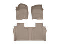 WeatherTech FloorLiner HP Custom Fit Floor Mats for Chevrolet Silverado 2500HD/3500HD, Silverado 1500 LTD, Sierra 1500 Limited - 1st & 2nd Row (441436-1-2IM), Black