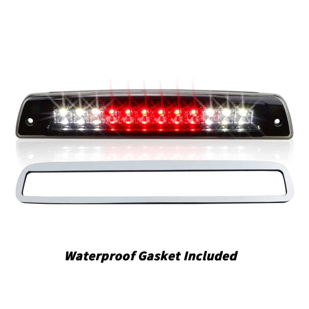 Tresound For 1994-2001 Dodge Ram 1500/2500/ 3500 Third 3rd LED Brake Light Cargo Lamp High Mount Brake Light Replacement (Black+ Smoke Lens)