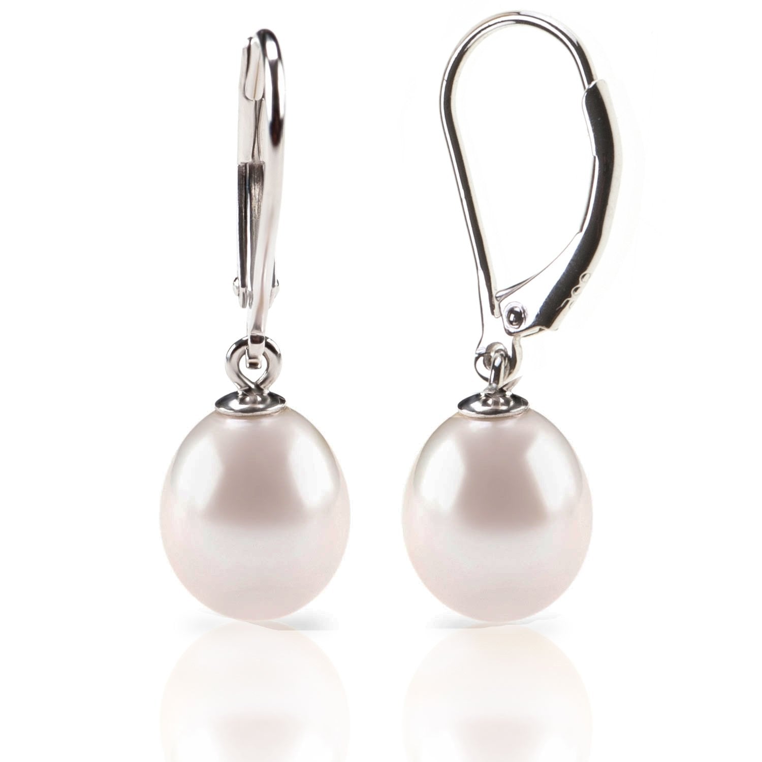 PAVOI Handpicked AAA+ Quality Freshwater Cultured Pearl Earrings Leverback Dangle Stud Pearl Earrings