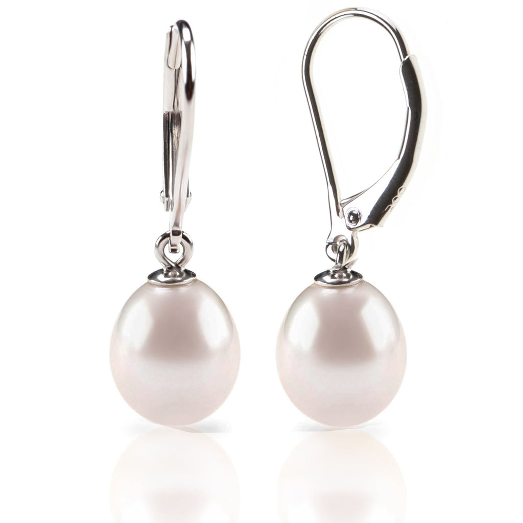 PAVOI Handpicked AAA+ Quality Freshwater Cultured Pearl Earrings Leverback Dangle Stud Pearl Earrings
