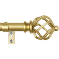 KAMANINA Silver Curtain Rod 32 to 58 Inch(2.6-4.8ft), Adjustable Curtain Rods for Windows 28 to 48 Inch, 3/4 Inch Splicing Drapery Rods with Twisted Cage Finial