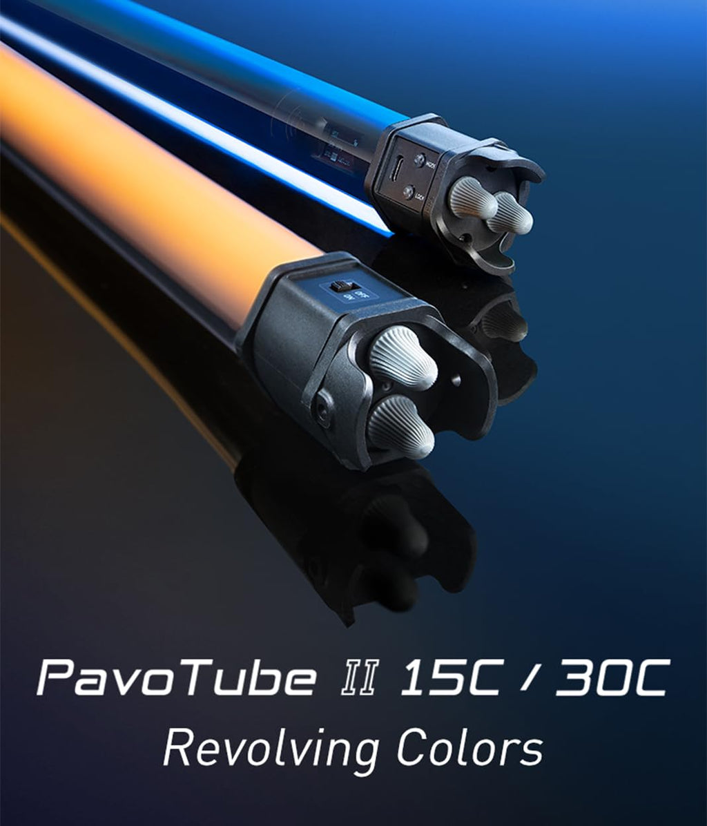 NANLITE PavoTube II 6C LED RGB Tube, 2700K-7500K Ultra-Wide Color Temperature, 2.4GHz Wireless Control Portable Handheld Photography Lighting Stick
