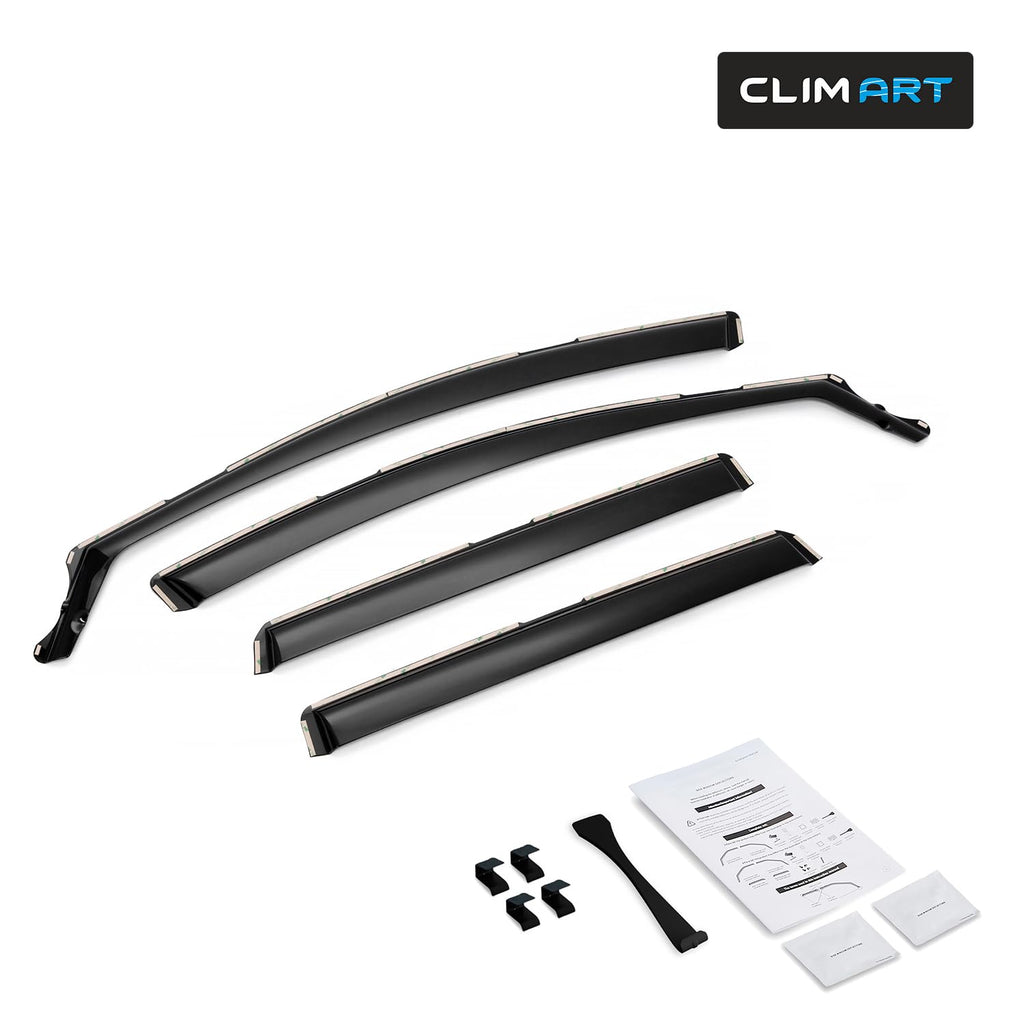 CLIM ART in-Channel Incredibly Durable Rain Guards for Honda Accord 2013-2017 Sedan, Original Window Deflectors, Vent Window Visors, Vent Deflector, 4 pcs. - 613274