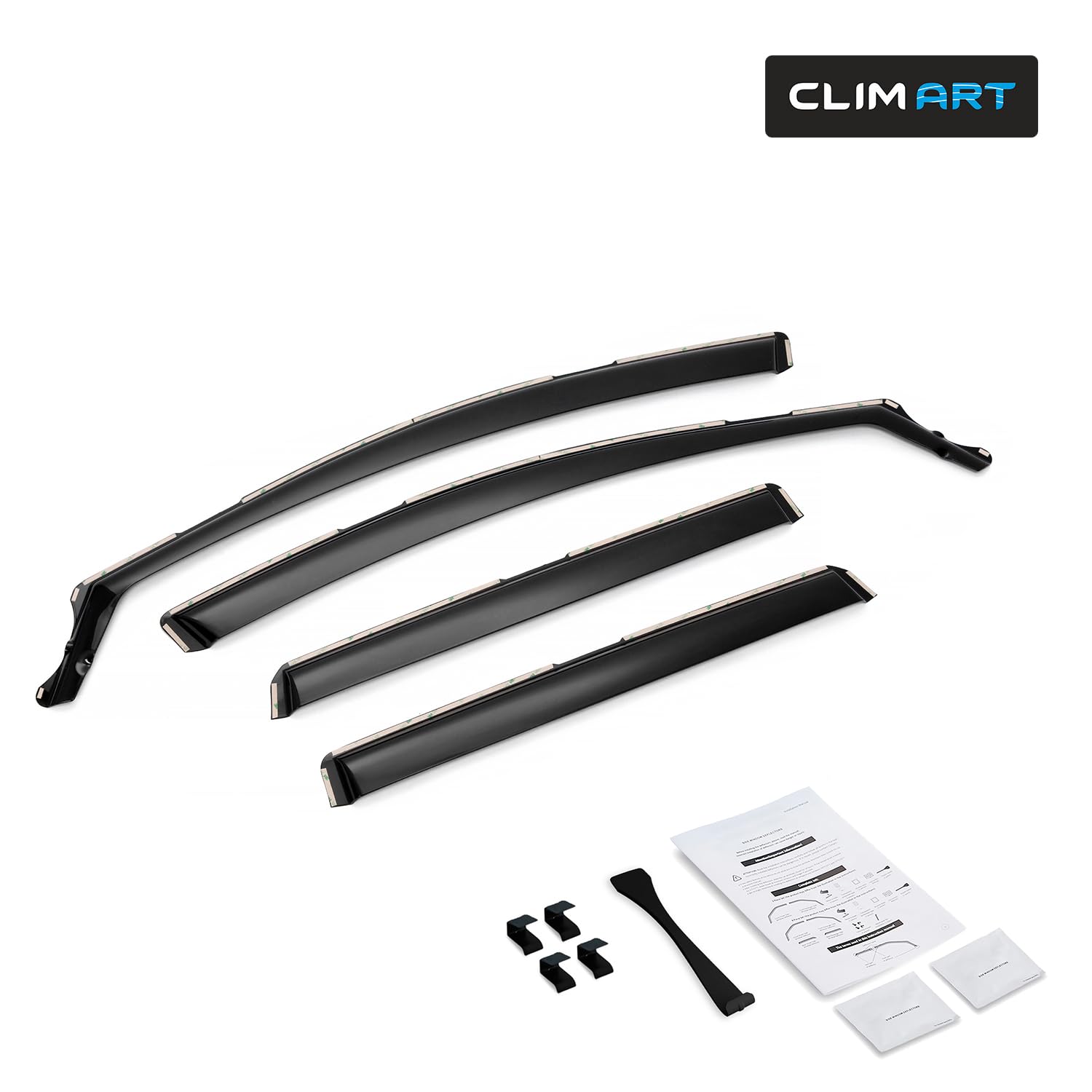 CLIM ART in-Channel Incredibly Durable Rain Guards for Honda Accord 2013-2017 Sedan, Original Window Deflectors, Vent Window Visors, Vent Deflector, 4 pcs. - 613274