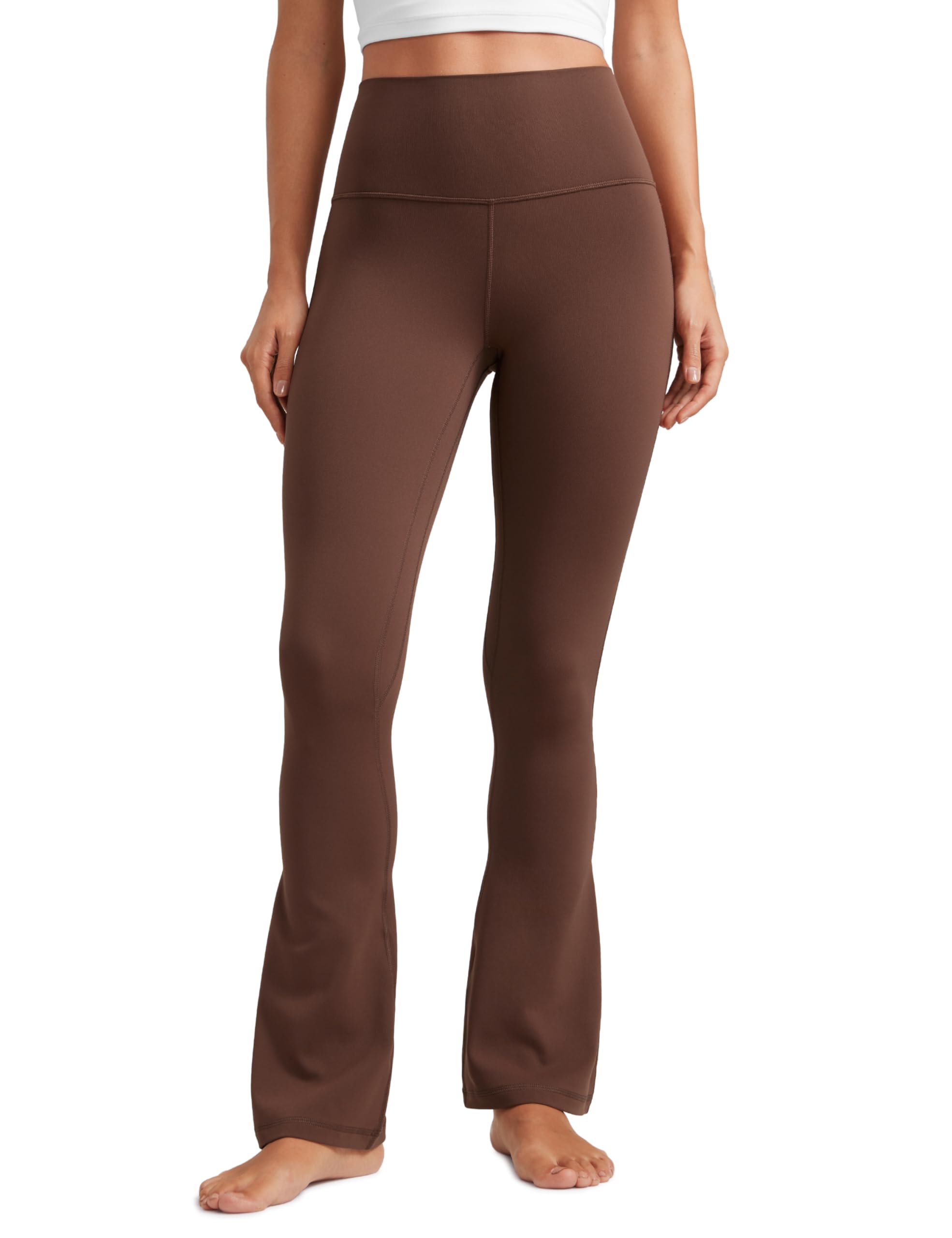 CRZ YOGA Butterluxe Mini Flared Leggings 30"/31.5"/33'' - High Waist Bootcut Casual Lounge Women Yoga Pants with Pocket