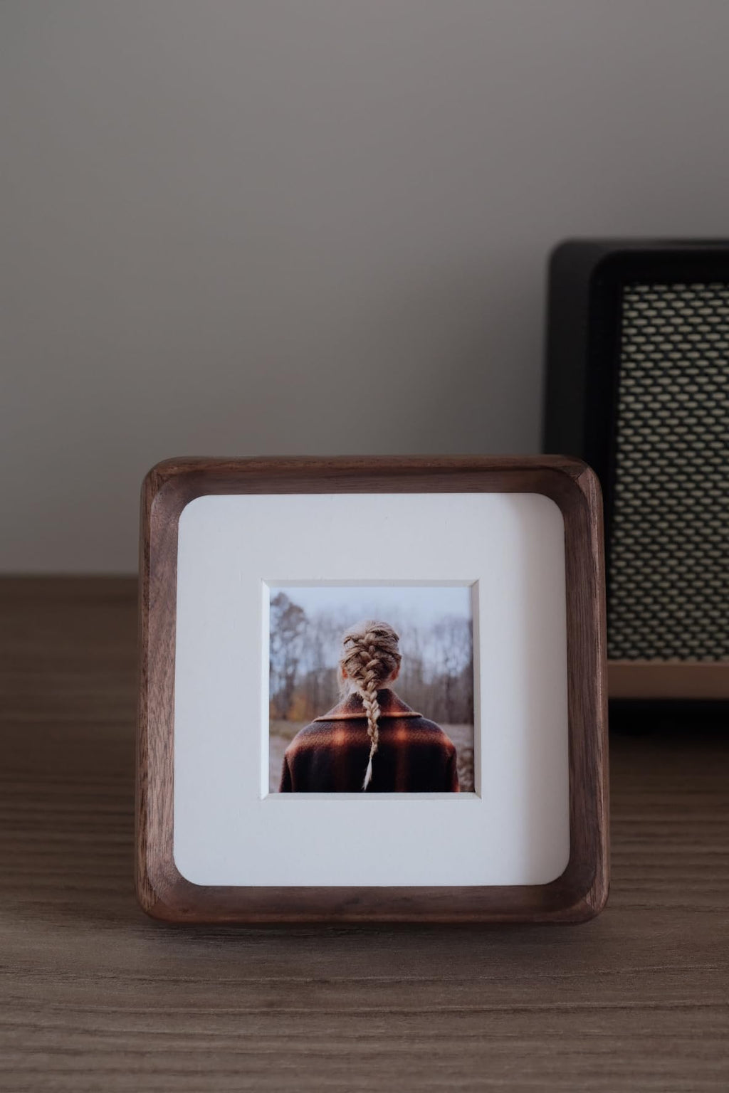Mini Wood Picture Frame,Small Picture Frames 2x3 with Tiny Mat | Cute Polaroid Picture Frame,Teak Solid Natural Wood Tiny Photo Frame, Tabletop and Wall Mounting