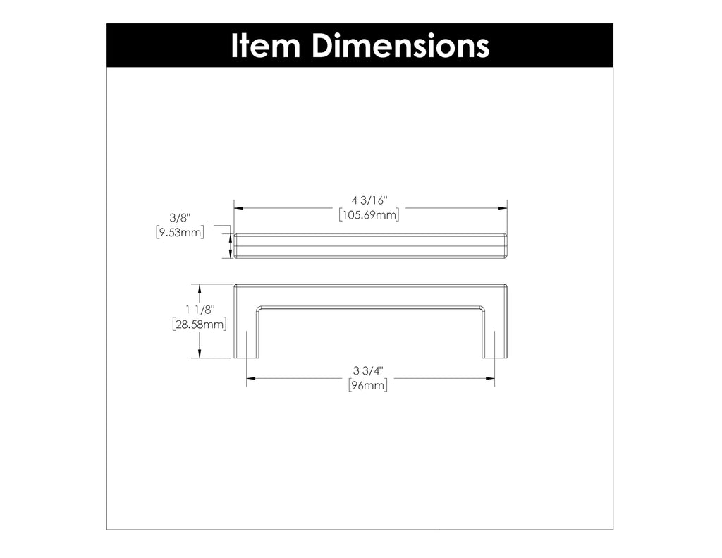 Hickory Hardware Solid Core Kitchen Cabinet Pulls, Luxury Cabinet Handles, Hardware for Doors & Dresser Drawers, 3 Inch Hole Center, Brushed Golden Brass, Skylight Collection (Pack of 1)